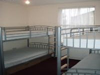 A shared room at the Westfield Hostel