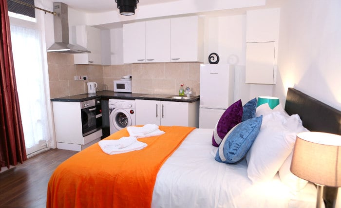 A double room at Pier Apartments is perfect for a couple