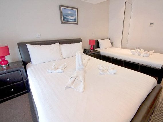A typical triple room at Hotel 43 London