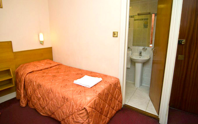 A single room at Alexandra Hotel