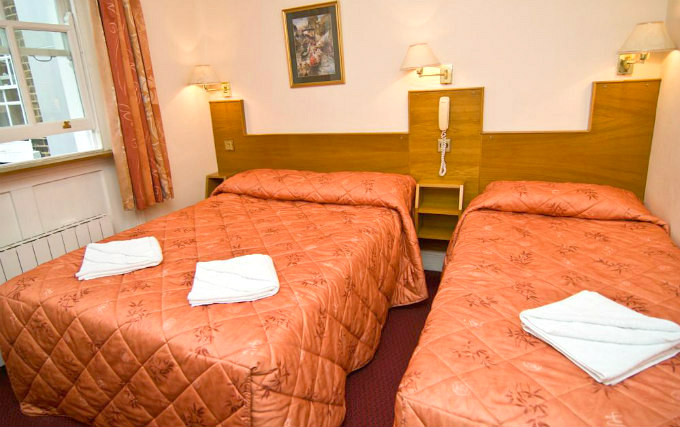 A triple room at Alexandra Hotel