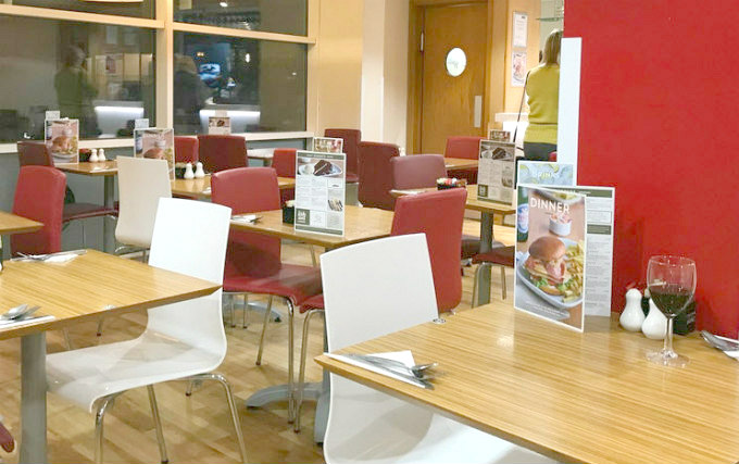 Relax and enjoy your meal in the Dining room at Travelodge Liverpool Street