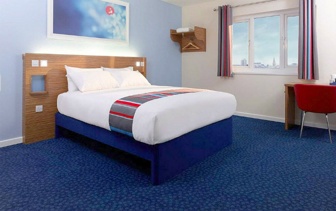 A comfortable double room at Travelodge Liverpool Street