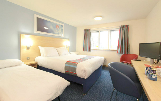 A typical quad room at Travelodge Liverpool Street