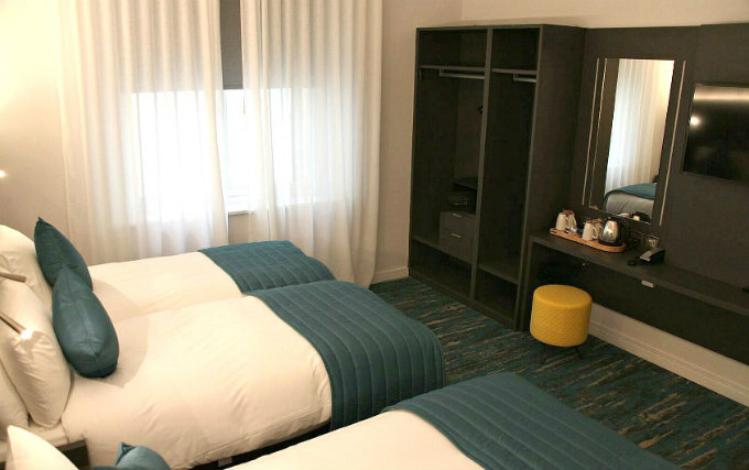 A typical triple room at K Hotel Kensington