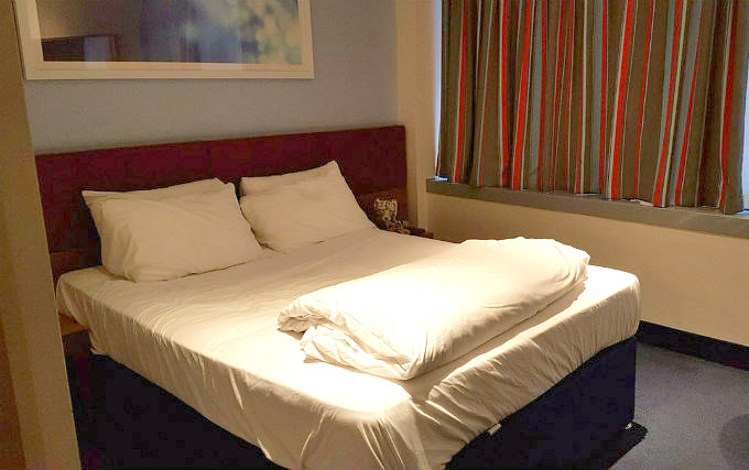 A typical double room at Travelodge London Central Aldgate East Hotel