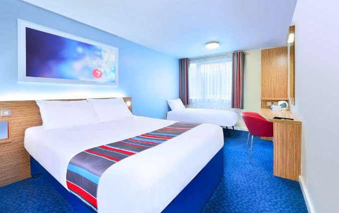 A typical triple room at Travelodge London Central Southwark