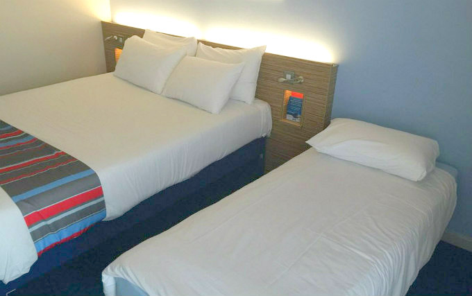 A triple room at Travelodge London Central Southwark