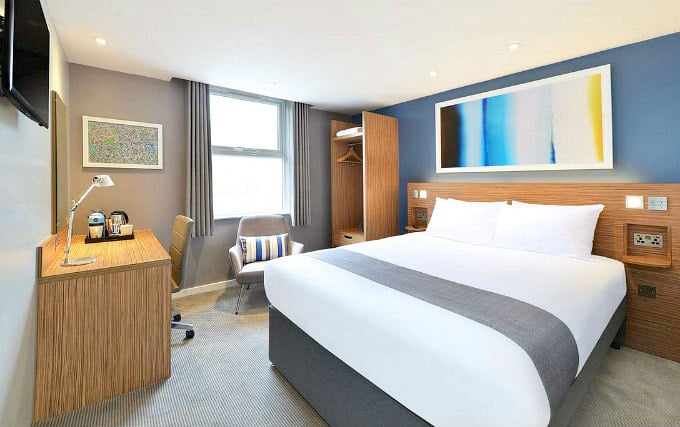 A typical double room at Travelodge London Central Southwark