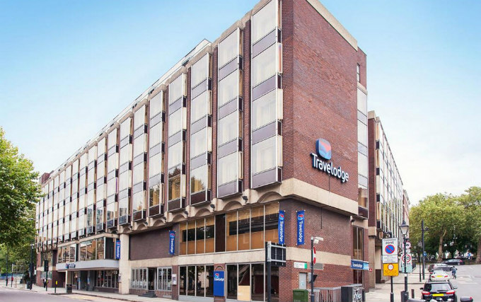 The exterior of Travelodge London Kings Cross Royal Scot Hotel