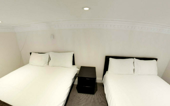 A typical quad room at Bickenhall Hotel