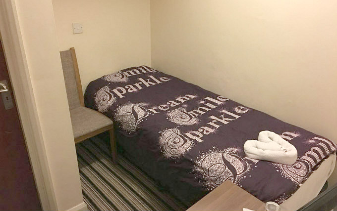 A single room at Enrico Hotel