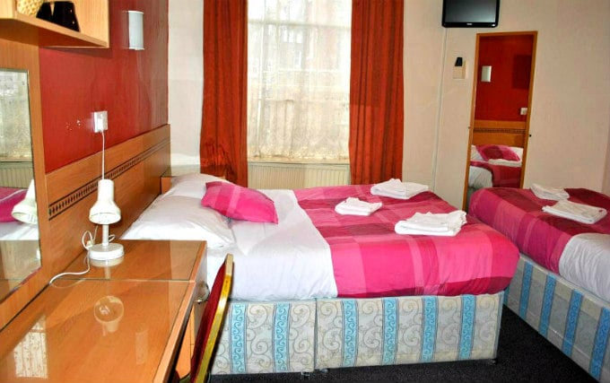 A typical triple room at Guilford Hotel