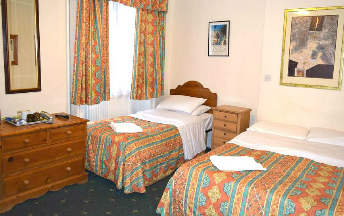 A typical triple room at Ventures Hotel