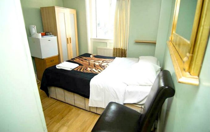 A double room at Ventures Hotel