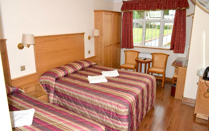 A typical triple room at Leigham Court Hotel