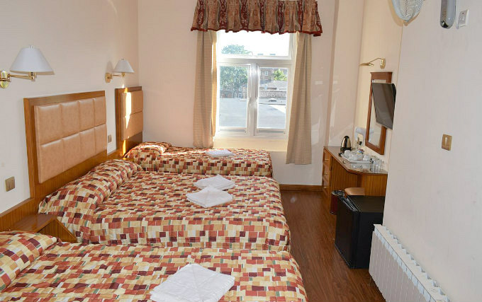A typical triple room at Leigham Court Hotel