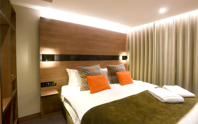 A comfortable double room at Merit Kensington Hotel