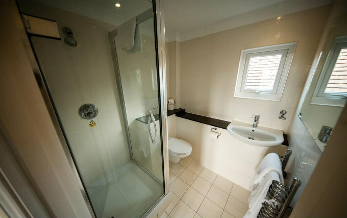 A typical shower system at Berwick Manor Hotel