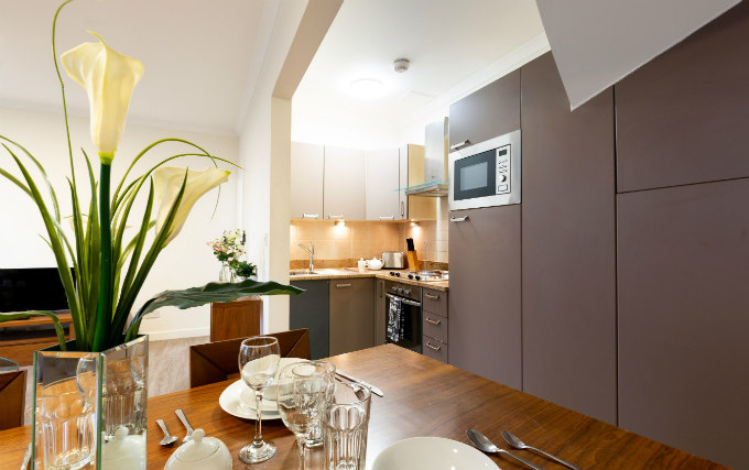 kitchenette at Blue Star Apartments London