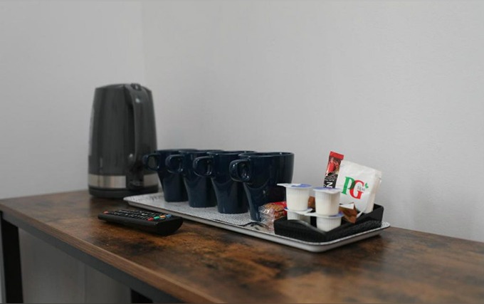 Enjoy a reviving hot drink in your room.