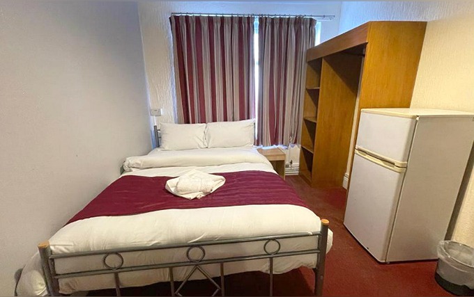 A typical double room at St Nicholas Hotel