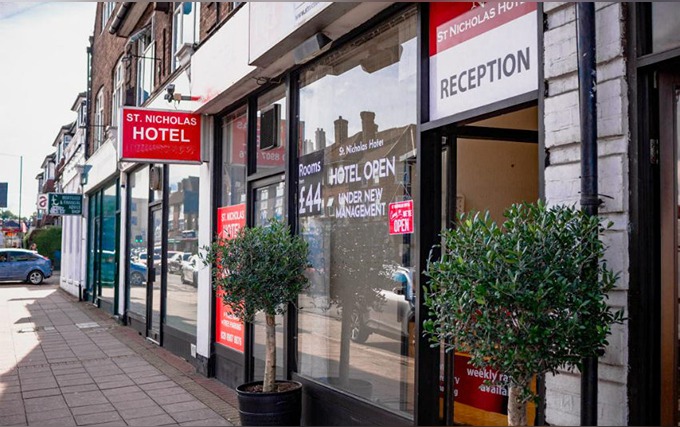 The exterior of St Nicholas Hotel