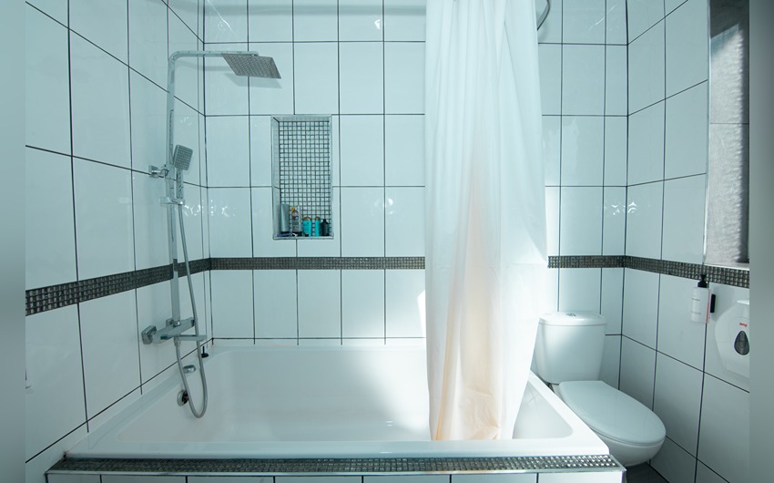 A typical shower system at Victorian Woods BnB