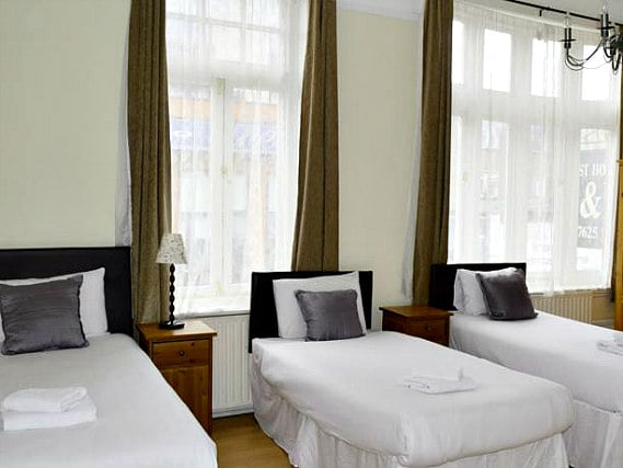 Quad rooms at Black Lion Guesthouse London are the ideal choice for groups of friends or families
