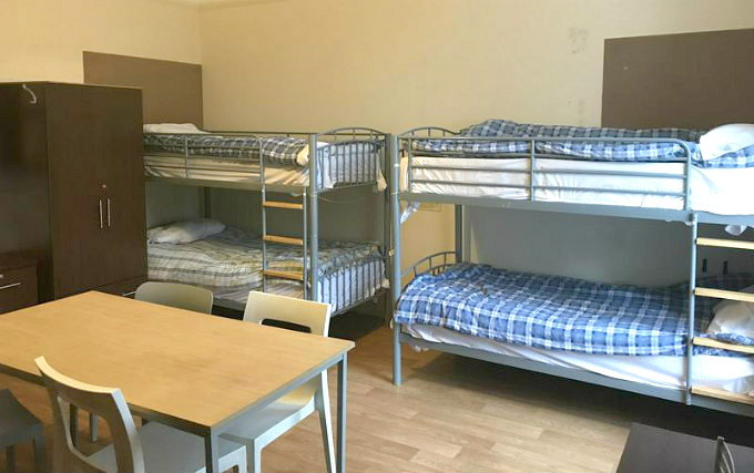 A typical quad room at YHA London Holland House