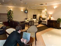 You can relax in the hotel lobby