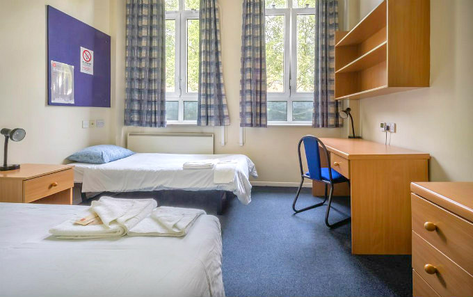 A typical twin room at Bankside Quality Rooms