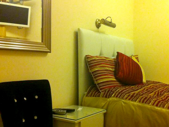 A typical single room at ABC Hyde Park Hotel