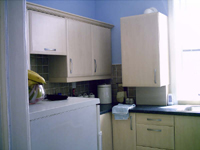 The kitchen at Ashgrove St Apartments is fitted with all the mod cons