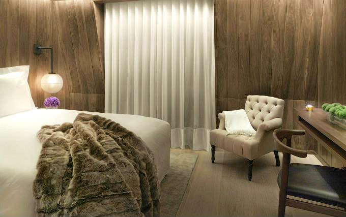 A typical double room at The London EDITION