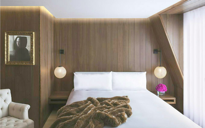 A typical double room at The London EDITION