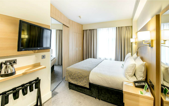 A double room at Holiday Inn London Kensington