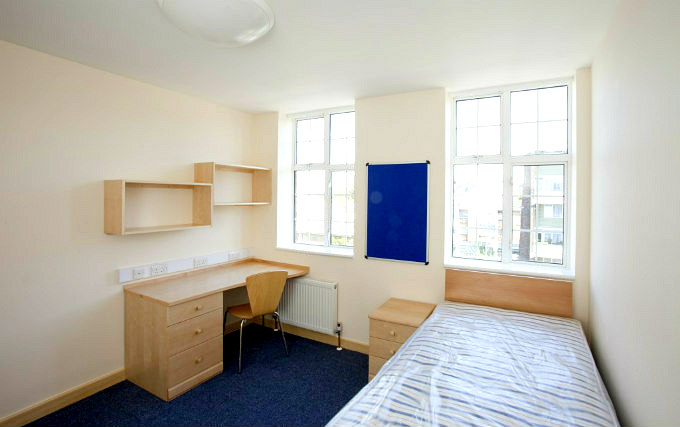 A typical single room at Claredale House