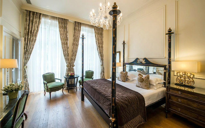 A typical double room at The Kensington Hotel