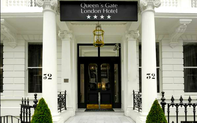 An exterior view of 54 Queens Gate Hotel