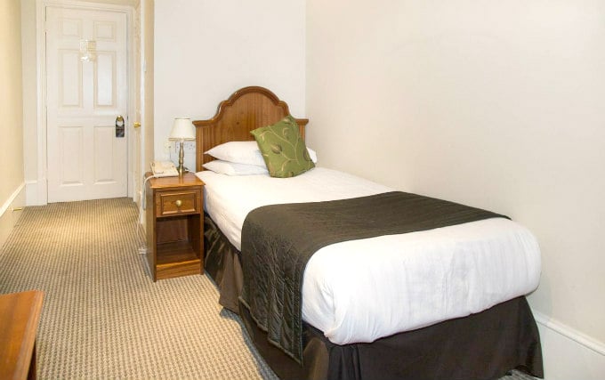 A single room at Kensington Garden Hotel