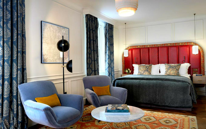 A typical double room at The Bloomsbury Hotel
