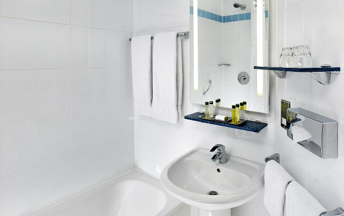 A typical bathroom at Doubletree by Hilton Hotel London Chelsea