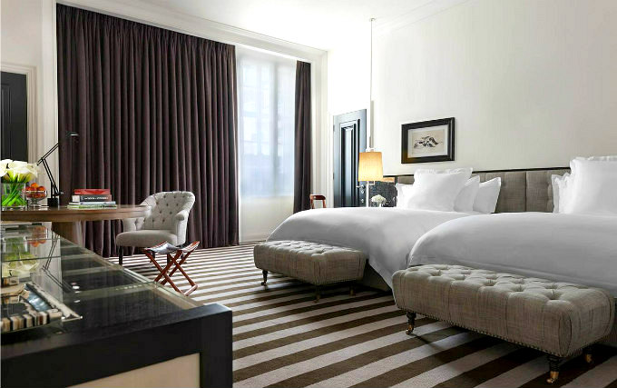A twin room at Rosewood London