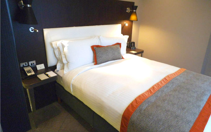 A typical single room at Doubletree by Hilton London Hyde Park
