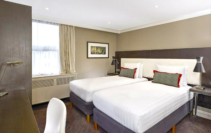 A twin room at Doubletree by Hilton London Ealing Hotel