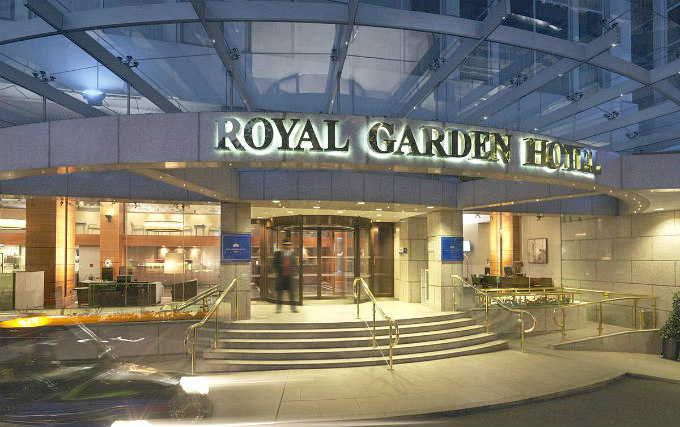 The exterior of Royal Garden Hotel
