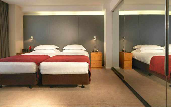 A twin room at Royal Garden Hotel