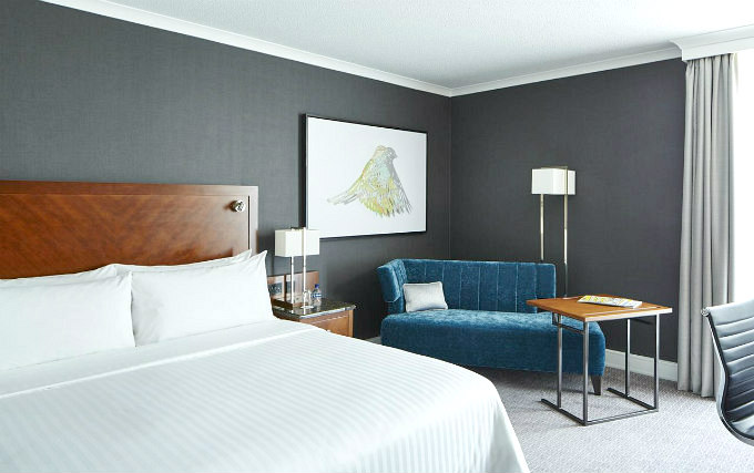 A double room at London Heathrow Marriott Hotel