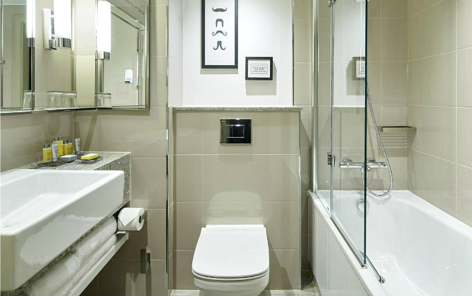A typical bathroom at London Marriott Hotel Regents Park
